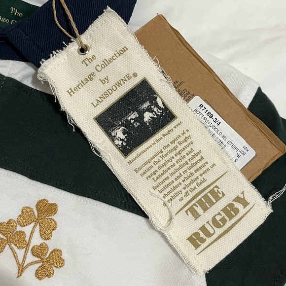 Lansdowne Kids Ireland Rugby Polo Shirt Boys Size 3/4 New with Tags - Picture 4 of 9